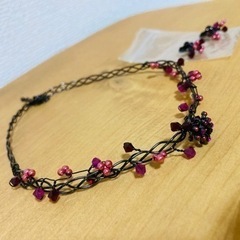 綺麗めネックレスとイヤリングの画像