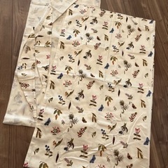 IKEAイケア カーテン未使用　タッセル付き 幅145cm×丈247cm前後 2枚1setの画像