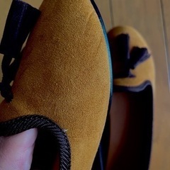 新品　パンプスベルベット調　Lの画像
