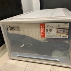 収納ケース　衣装ケース　Fitsフィッツケース　ディープL カプチーノ