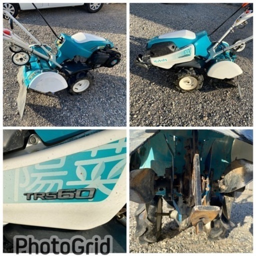 お薦め品‼️kubotaクボタ 管理機 TRS60 耕うん 耕運機 作業機 畑 6.2馬力 ガソリン エンジン  畝立て機付き