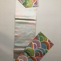 名古屋帯　青海波　カラフルの画像