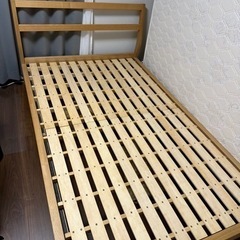 無印良品 タモ材 セミダブルベッド