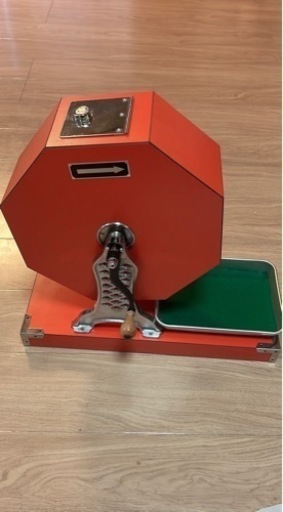 抽選器　抽選機　ガラガラ　ガラポン　鍵付き　朱色　玉　ベル付き 福引き