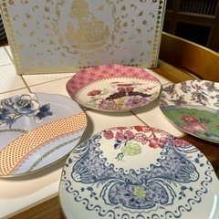WEDGWOOD バタフライ ブルーム プレート21cm 4枚(絵変わり)セット