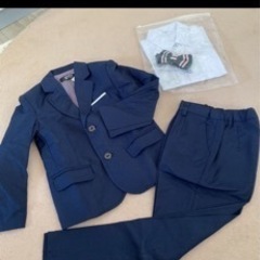 新品100 韓国 フォーマル ブレザー シャツ 蝶ネクタイ ズボン 4点②の画像