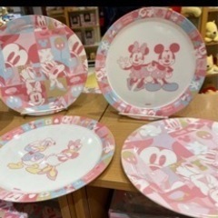 ミッキー＆フレンズ プレート Mickey＆Friends 4枚セット　ピンク皿 の画像