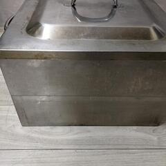 業務用 ステンレス製蒸し器 1段 角形 40cm角 / せいろ 蒸篭 セイロ