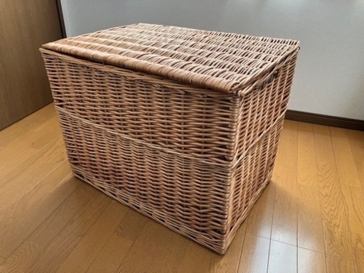 籐籠　蓋付　未使用品　美品