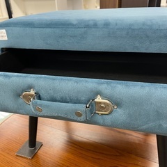 J3239 廃番品 希少 ドイツ・ミュンヘン発 家具・インテリア雑貨 KARE Stool Drawer Blue  カレ ドロワースツール 新品参考価格31,240円 クリーニング済みの画像