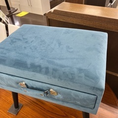 J3239 廃番品 希少 ドイツ・ミュンヘン発 家具・インテリア雑貨 KARE Stool Drawer Blue  カレ ドロワースツール 新品参考価格31,240円 クリーニング済みの画像