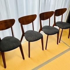 LOWYA ダイニングセット テーブル 椅子4脚の画像