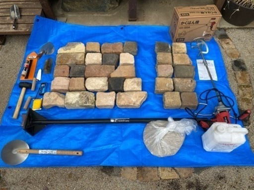 アンティークレンガと道具14点