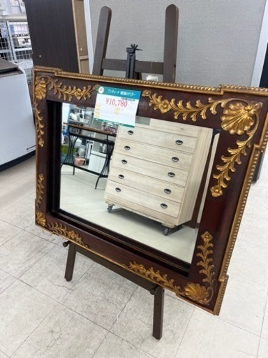 ★669【目玉商品】アンティーク調壁掛けミラー　【リサイクルマート鹿児島宇宿店】