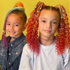 【新品】#CPOD4　カーリーポニーテール　ヘアゴム　三つ編み　エクステの画像