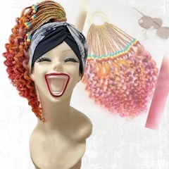 【新品】#CPOD4　カーリーポニーテール　ヘアゴム　三つ編み　...