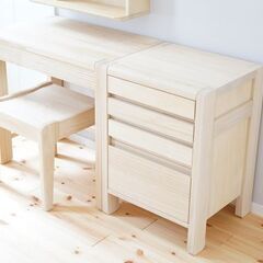 新品未使用】天然桐材ドレッサー ③ミニチェスト 木の家具 引き出し