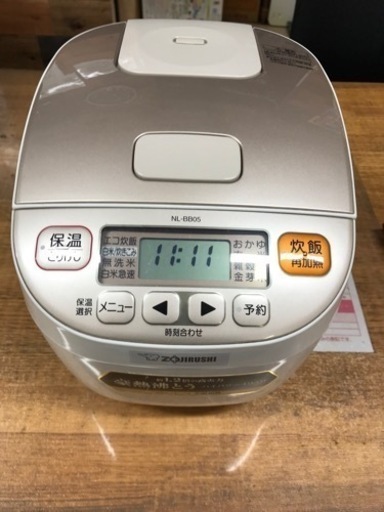 象印 マイコン 炊飯ジャー 3合炊き 2018年製 NL-BB05