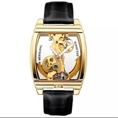 新春大セール　人気腕時計　文字盤スケルトン　ゴールド　シルバー　モテアイテム　モテファッション　オシャレアイテム　プレゼント　ギフト　贈り物　の画像