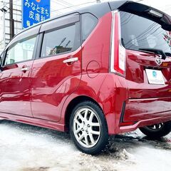 全国自社ローン#MYNEOオートローン　ムーブカスタム　純正SDナビ　Bカメラ　スマートアシスト　函館在庫の画像