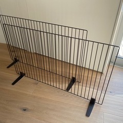 フェンス　バリケード　W90×H55 cm  2枚　ダークブラウン