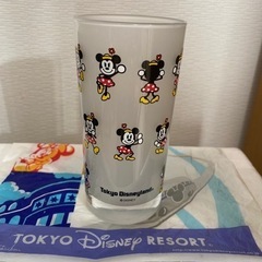 【新品:未使用】 グラス ミニーマウス　Tokyo Disneylandで購入の画像