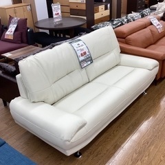 KL-80【新入荷　アウトレット】本革　3シーターソファ　ベージュ