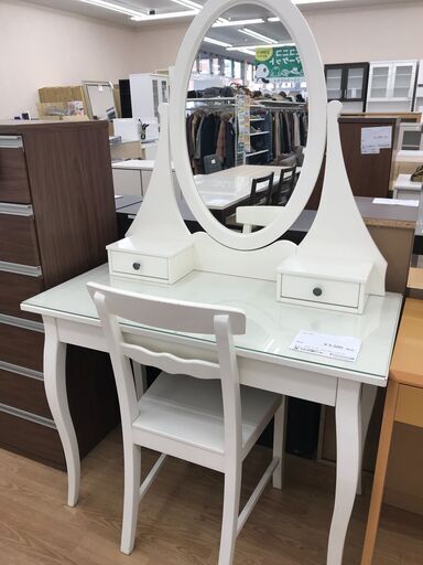 ★ジモティ割あり★  ドレッサー ホワイト H159×W100×D50 クリーニング済み KJ4039