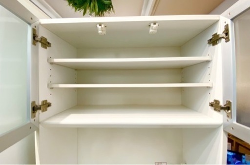 エイブイ：ニトリ　キッチンボード食器棚　ELAIN-80KB-WH