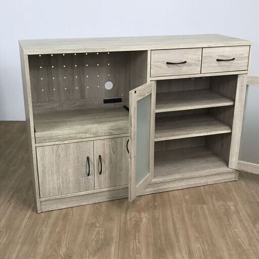 【新品】ワイド カウンター収納120oak