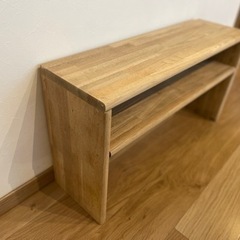 オーク無垢集成材　無塗装　テレビボード　カフェテーブル　ベンチ　...