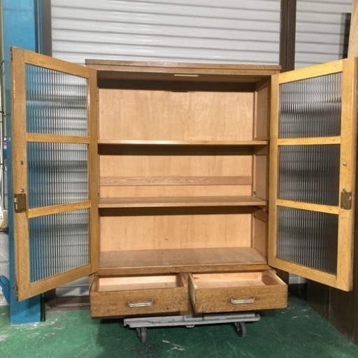 昭和レトロ希少ガラスキャビネット