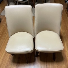ダイニングチェア　椅子　回転式　2脚セット