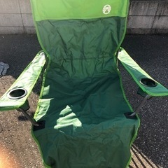 【中古・美品】コールマン Coleman キャンプチェア イージーリフトチェアST グリーンの画像