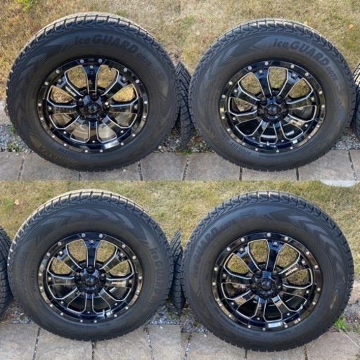 225/70R16 MKW MK-46 ヨコハマ アイスガードG075 スタッドレス アルミ4本 5H 114.3 16×7J 42 デリカD5 アウトランダー エクストレイル