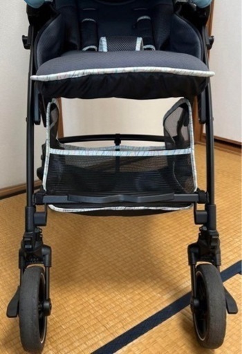 【美品】ピジョンA型ベビーカー 赤ちゃん本舗限定色 ライトブルー ハイシート 