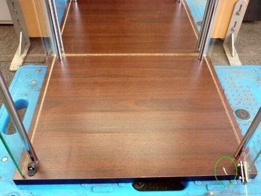 ☆コレクションケース ショーケース 幅486mm 奥行382mm 高さ1420mm 3面ガラス 飾り棚 4段 ガラス 背面ミラー 札幌