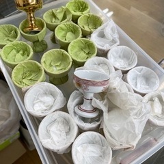仏具　湯呑み　ご飯入れ　蝋燭立て　線香立ての画像