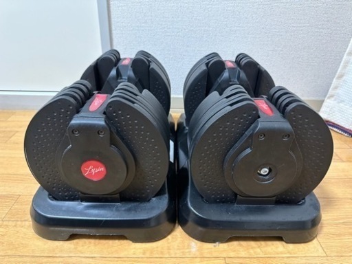 ライシン 片手で16段階変更 アジャスタブル ダンベル 可変式 20kg 2個