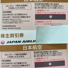 JAL　株主優待券　2枚
