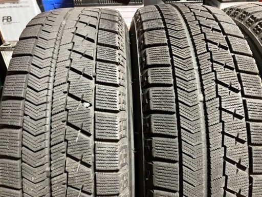 195/65R15バリ山スタッドレスタイヤ付きホイール4本　プリウス等　ランクB