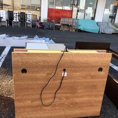 北欧スタイル 照明チェストベッドフレーム シングルの画像