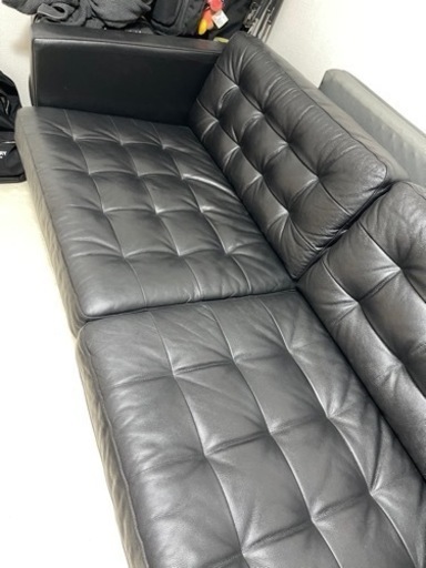 美品⭐︎IKEA定価15万円の皮ソファ