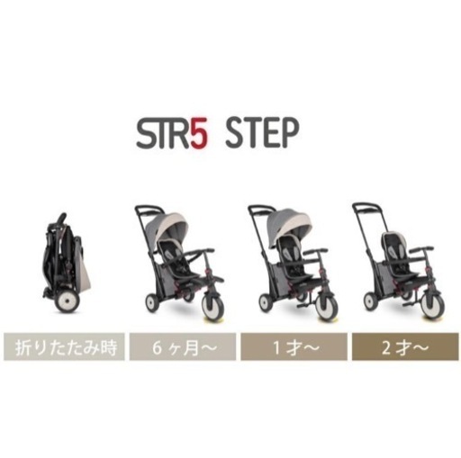 三輪車　ベビーカー　スマートトライク　STR（グレー）