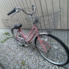 ママチャリ　ピンク