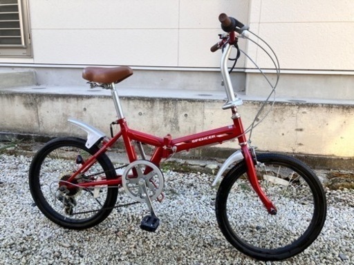 525、折りたたみ自転車20インチ赤