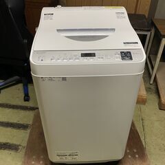 【美品】2021年製 乾燥機能付き 洗濯機 SHARP ES-TX5E-S 洗濯5.5kg 乾燥3.5kg