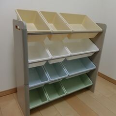 おもちゃ 収納 ラック 棚 アッシュグレー ディアベビー トイザらス ベビーザらス 定価8399円の画像