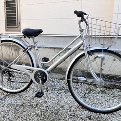517、シティサイクル27インチシルバー