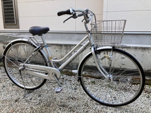 515、ママチャリ27インチシルバー
